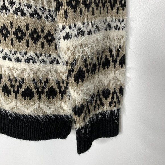 Vintage Cache Sweater Fair Isle Crew Neck Size M - Picture 3 of 10